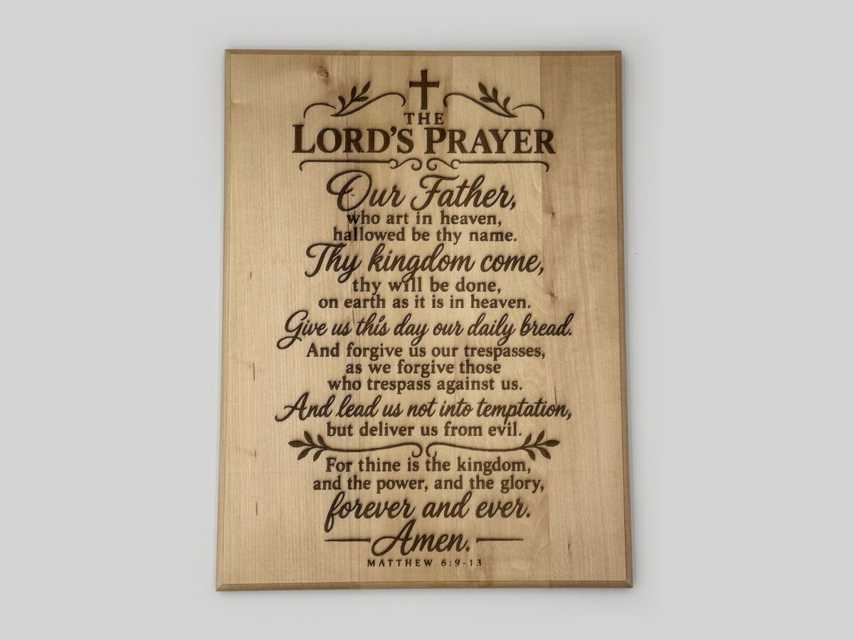 Engraved scripture plaque